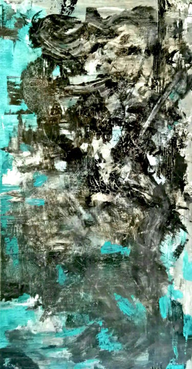 Painting titled "Fear" by Atignas Art, Original Artwork, Acrylic