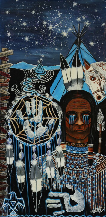 Black snake prophecy 绘画, 39.4x19.7 in