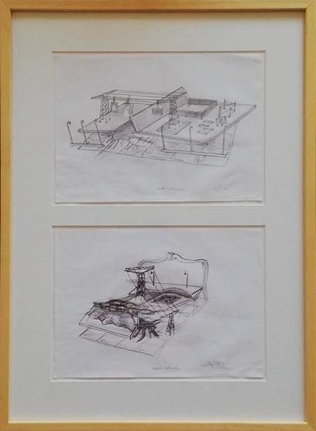 double croquis de LeND-2010 图画, 24.6x17.7 in