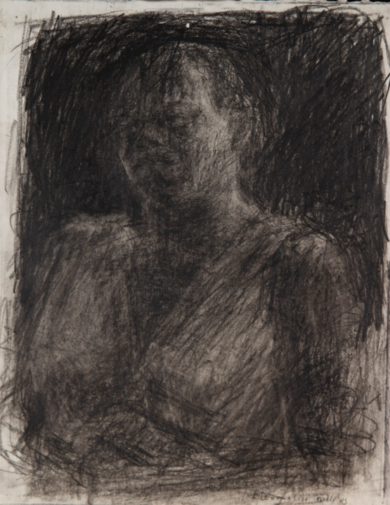 Drawing titled "DIrty Portrait 27" by Fleur Elise Noble, Original Artwork, Conté