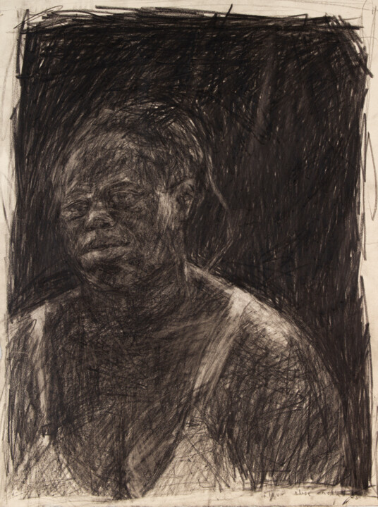 Drawing titled "Dirty Portrait 28" by Fleur Elise Noble, Original Artwork, Conté