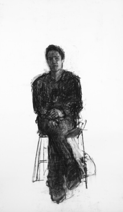 Drawing titled "Ben" by Fleur Elise Noble, Original Artwork, Charcoal