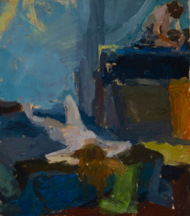 Painting titled "Studio Painting 3" by Fleur Elise Noble, Original Artwork, Oil