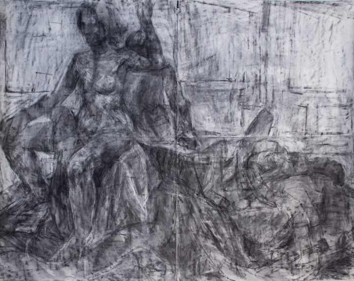 Drawing titled "Large Charcoal Draw…" by Fleur Elise Noble, Original Artwork, Charcoal
