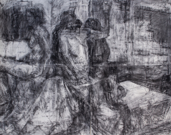 Drawing titled "Charcoal Drawing 2" by Fleur Elise Noble, Original Artwork, Charcoal