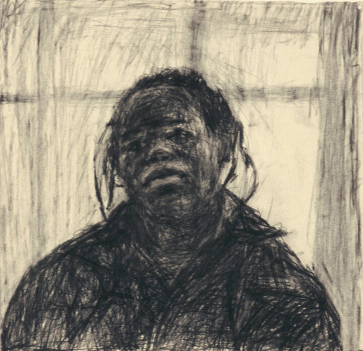 Drawing titled "Shari 2" by Fleur Elise Noble, Original Artwork, Charcoal