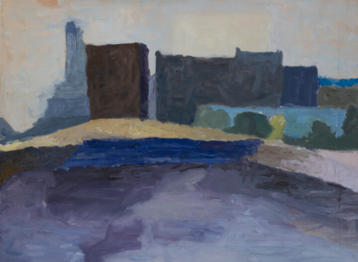 Painting titled "A Family of Buildin…" by Fleur Elise Noble, Original Artwork, Oil