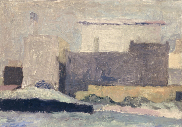 Painting titled "A Family of Buildin…" by Fleur Elise Noble, Original Artwork, Oil