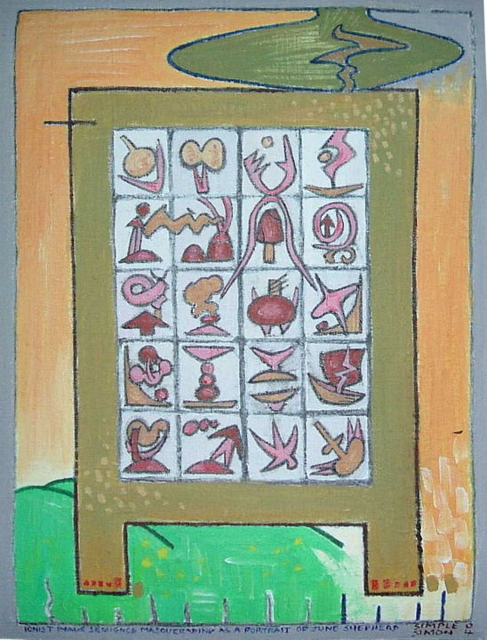 Painting titled "Ionist Image Sequen…" by Gerald Shepherd F.F.P.S., Original Artwork, Acrylic