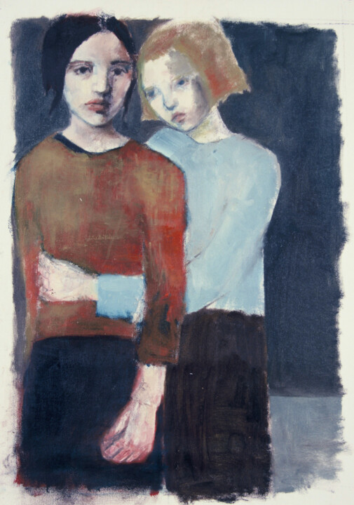 Painting titled "Best Friends" by Fleur Elise Noble, Original Artwork, Acrylic Mounted on Wood Stretcher frame