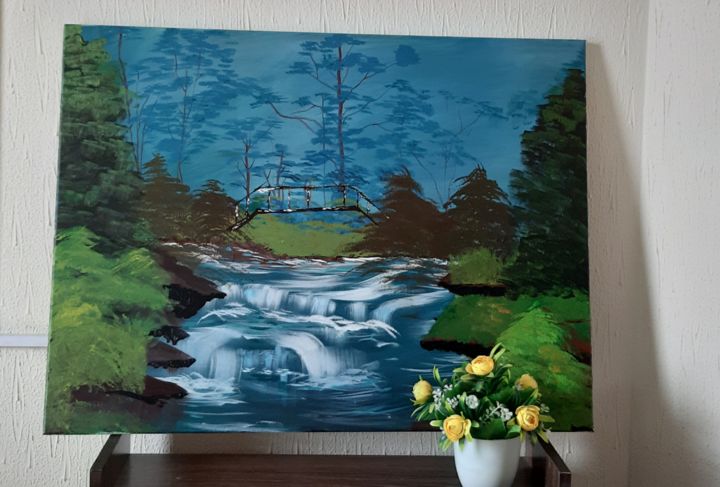 Painting titled "20190706-103256.jpg" by Umama Hussain, Original Artwork, Acrylic Mounted on Wood Panel