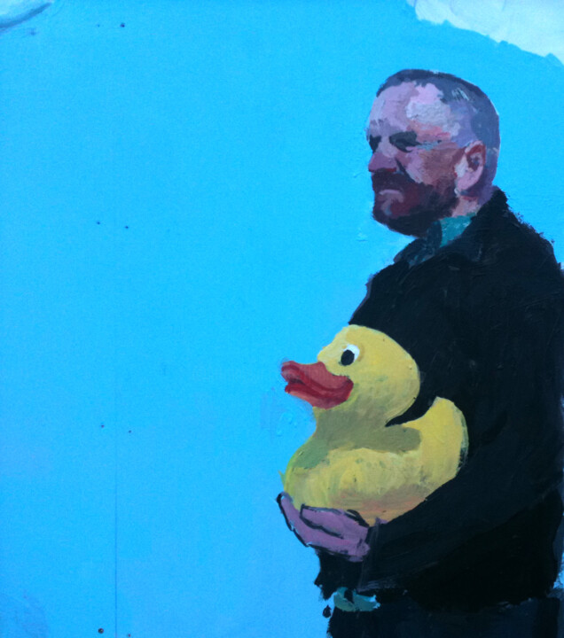 Painting titled "People on a Boat (D…" by Fleur Elise Noble, Original Artwork, Acrylic