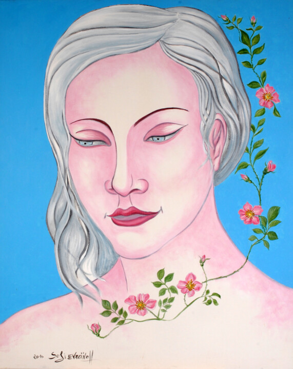 Déva aux églantines 绘画, 39.4x31.5 in