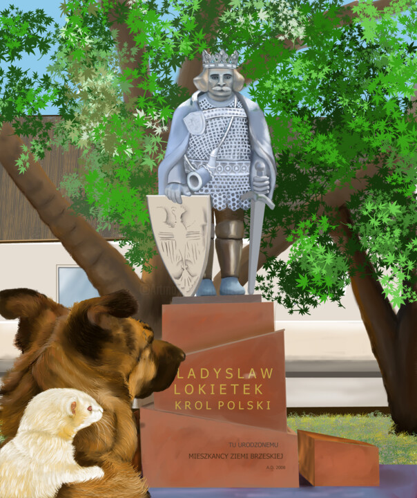 Pom and Mala in front of the king of Poland. 图画
