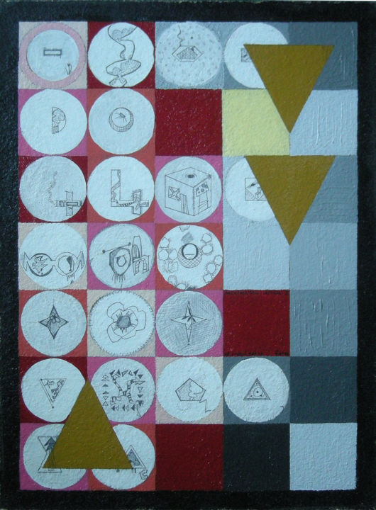 Painting titled "Parapainting 3 - O…" by Gerald Shepherd F.F.P.S., Original Artwork, Acrylic