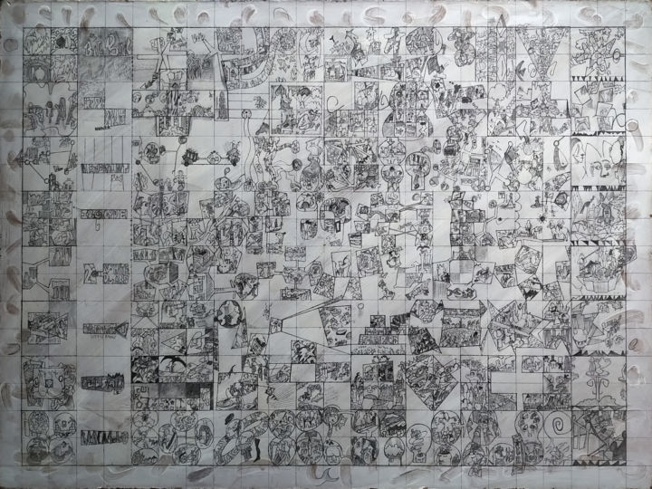 Drawing titled "Starman Paraphrases" by Gerald Shepherd F.F.P.S., Original Artwork, Pencil