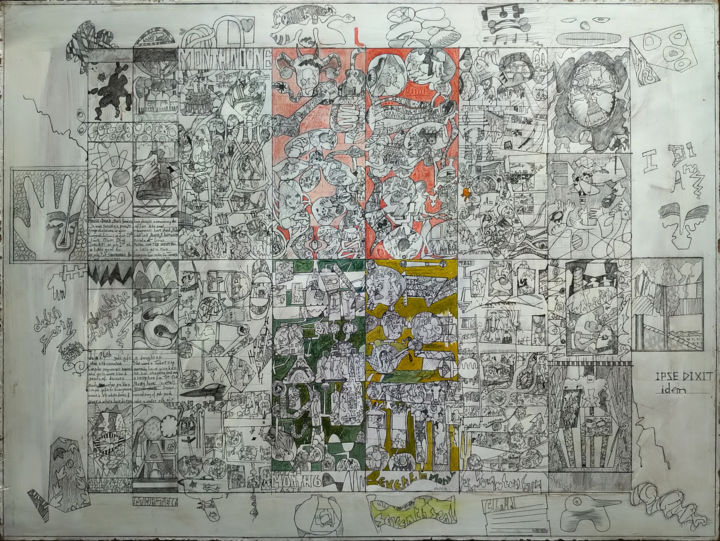 Drawing titled "Requiem" by Gerald Shepherd F.F.P.S., Original Artwork, Acrylic