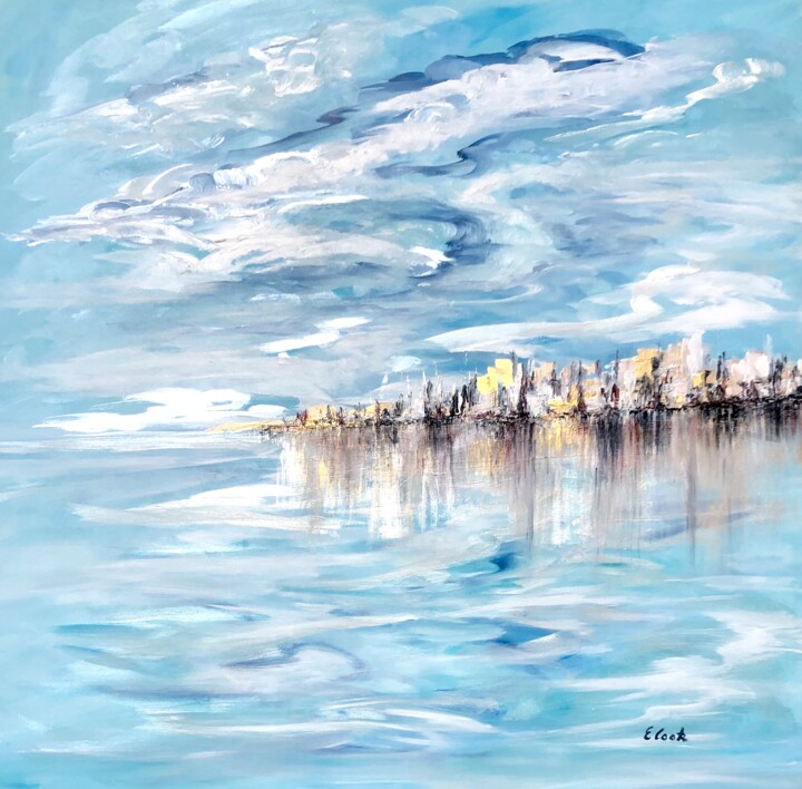 Peinture intitulée "New Horizons, New H…" par Elisa Cook Benbassat Bassat, Œuvre d'art originale, Acrylique