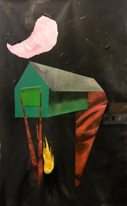 Painting titled "Greenhouse" by Atelier P, Original Artwork, Acrylic