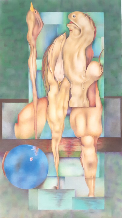 Naître 图画, 22.4x12.6 in