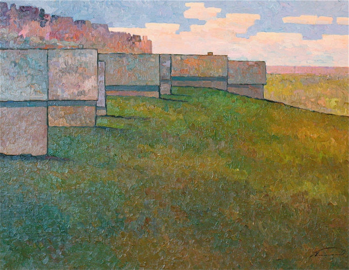 Pittura intitolato "Lempaala" da Nikolay Biryukov, Opera d'arte originale, Olio Montato su Telaio per barella in legno