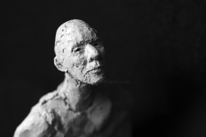 Sculpture titled "Clay Face 10" by Fleur Elise Noble, Original Artwork, Terra cotta
