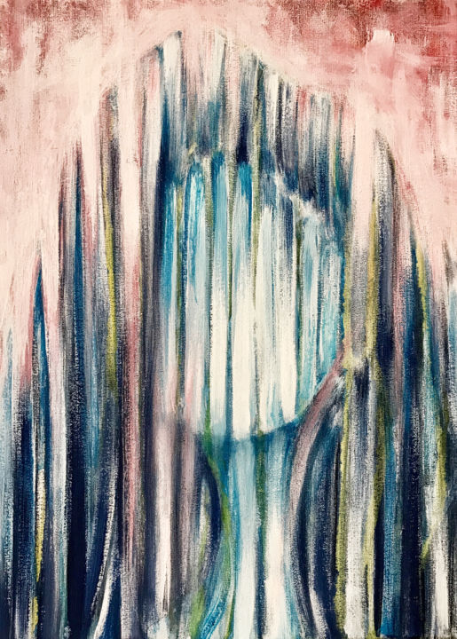 Pintura titulada "Portrait de jeune f…" por Aymeric Dechamps, Obra de arte original, Acrílico