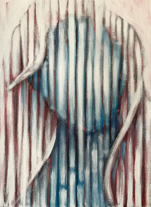 Pintura titulada "Portrait de jeune f…" por Aymeric Dechamps, Obra de arte original, Acrílico