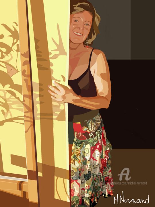 数字艺术 标题为“2019-07-23  Michèle…” 由Michel Normand, 原创艺术品, 数字油画