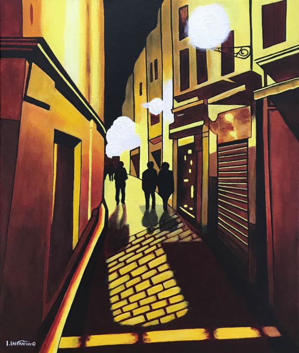 Les Ombres 绘画, 21.7x18.1 in