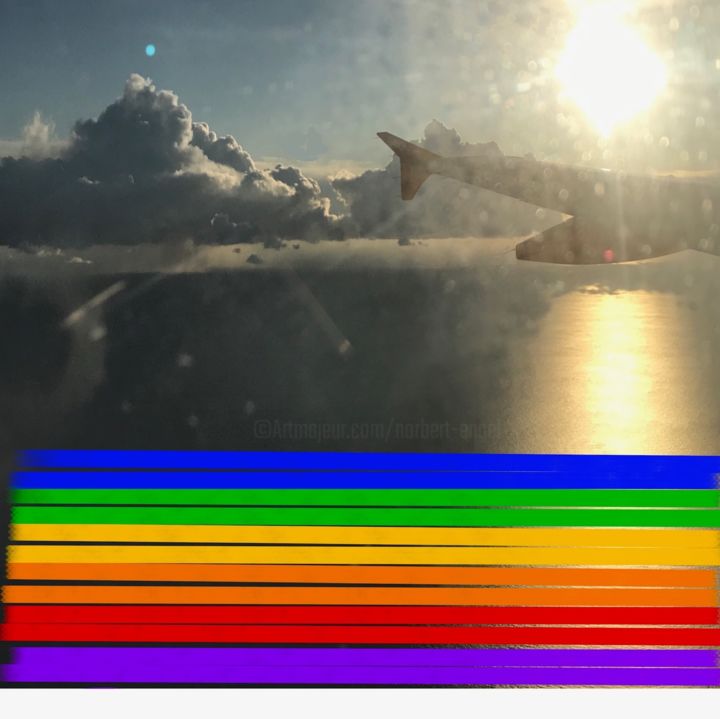 Photomontage - HORIZONTAL RAINBOW B Small 摄影, 15.8x15.8 in
