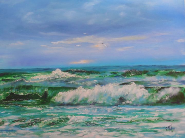 Peinture intitulée "Juste un instant ..." par Patrick Nevoso, Œuvre d'art originale, Huile