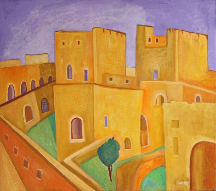 View at the City of David 绘画, 31.5x35.4 in