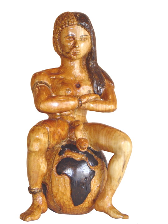 Dieu nous conchie 雕塑, 18.5x9.5 in