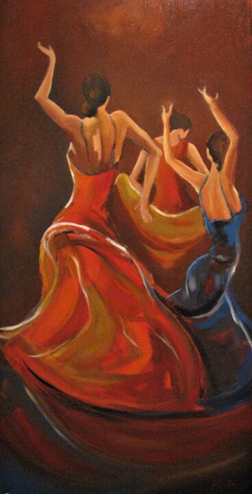 Danseuses de Sévillane 1 绘画, 31.5x15.8 in