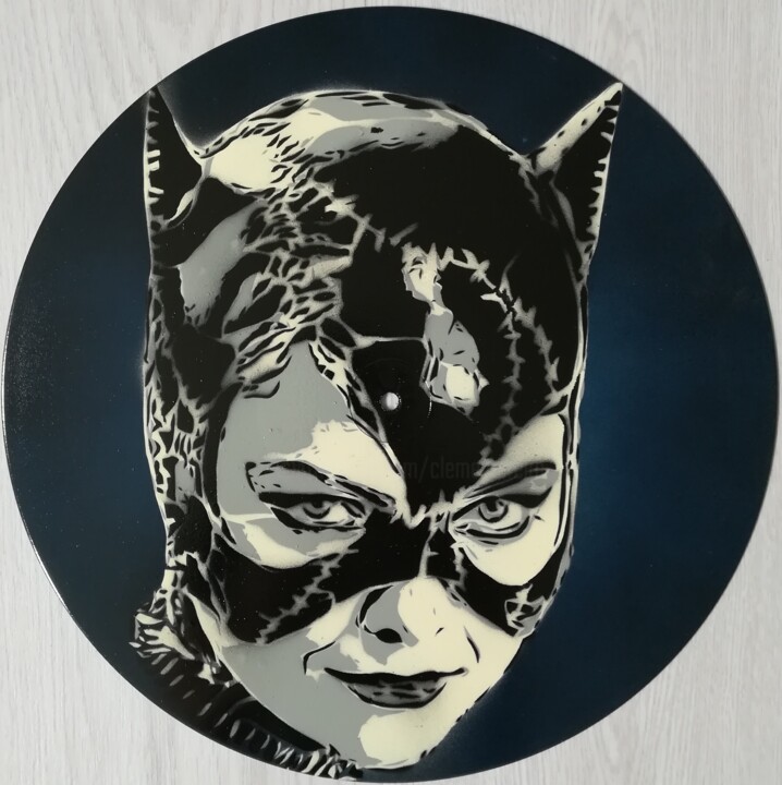 Pintura titulada "Catwoman Michelle P…" por Sérgio Clemente, Obra de arte original, Pintura al aerosol