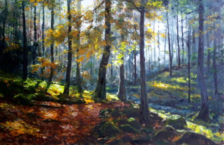 Autumn morning / Matin d'automne Painting, 15.8x23.6 in