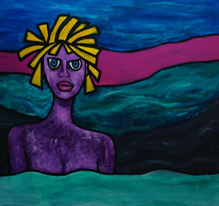 Schilderij getiteld "Enojo" door Audrey, Origineel Kunstwerk, Acryl