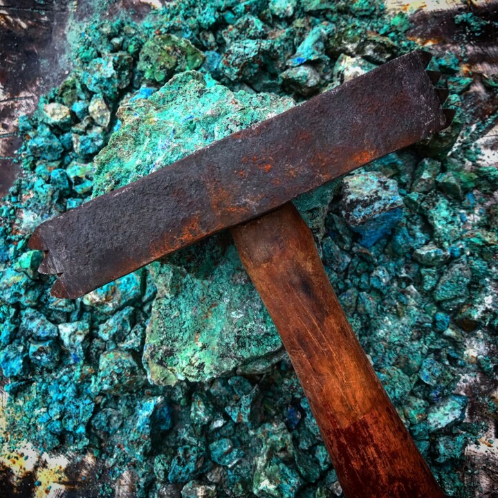 Fotografie getiteld "Bush the turquoise" door Merrill Orr, Origineel Kunstwerk, Gemanipuleerde fotografie