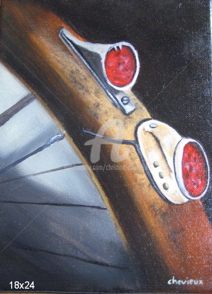 vieux velo Painting, 9.5x7.1 in