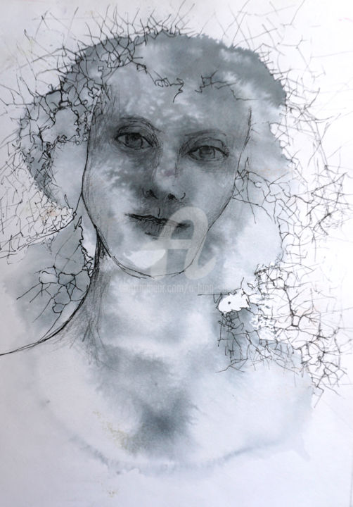 Deszcz w Cisnej 绘画, 11.4x8.3 in