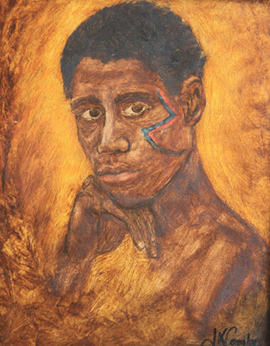 Jeune fille de Tanna. 绘画, 16.1x13 in