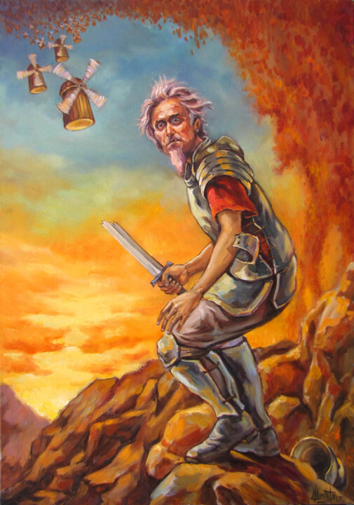 Don quixote 绘画, 27.6x19.7 in
