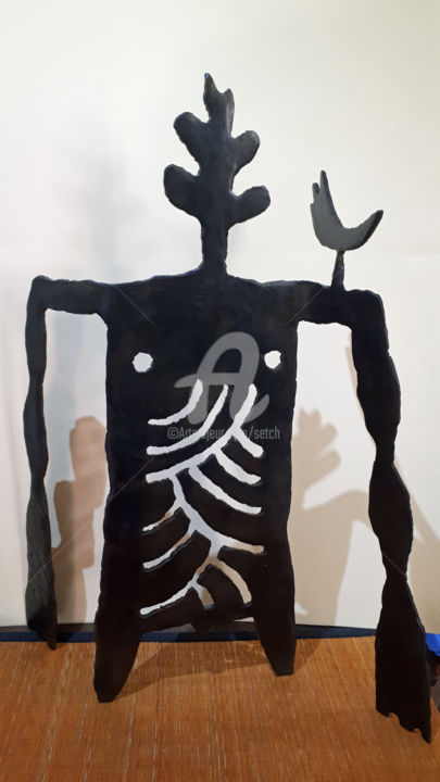 Homme Oiseau 2019 雕塑, 13.4x9.8 in