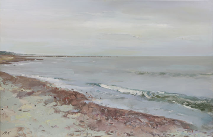Malerei mit dem Titel "The Gray Day" von Martins Krumins, Original-Kunstwerk, Acryl