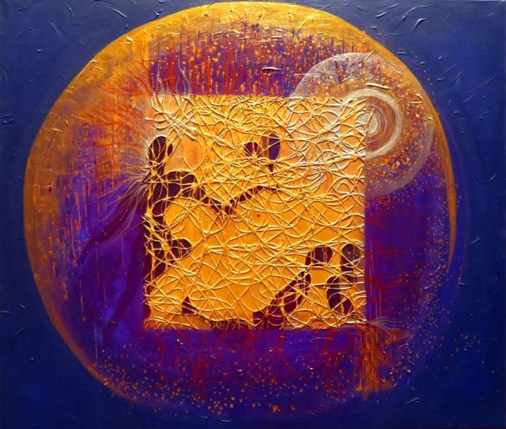 Peinture intitulée "Le message - encres…" par Clau Redier-Clément, Œuvre d'art originale, Encre