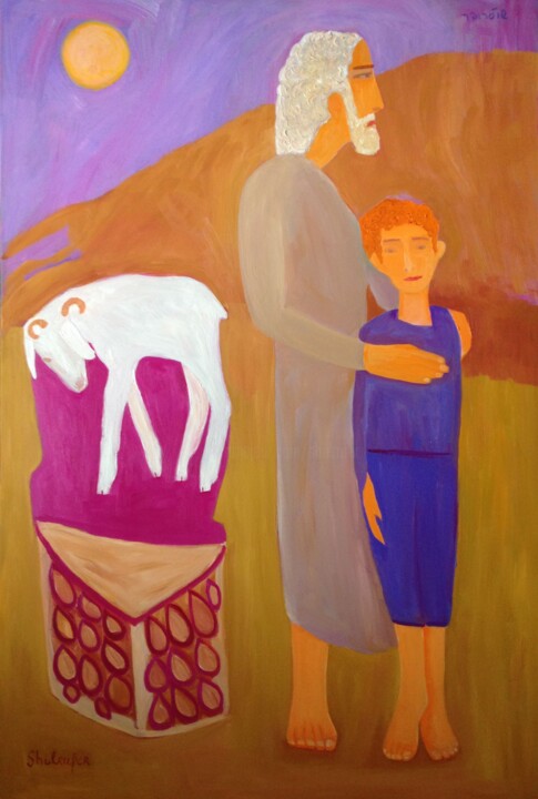 Painting titled "The Temptation of A…" by Janna Shulrufer, Original Artwork, Oil