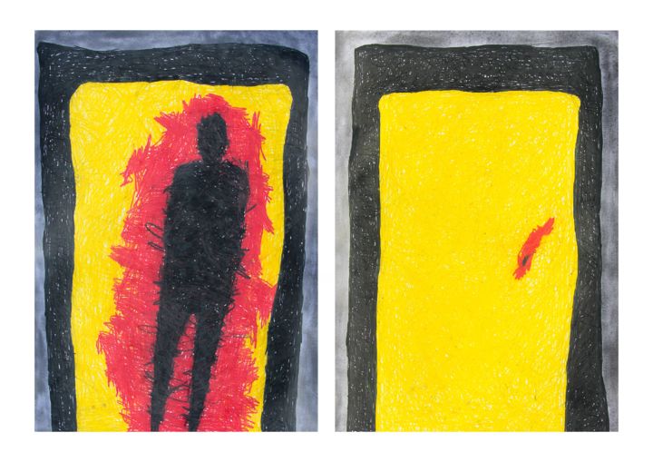 Painting titled "" The threshold" di…" by Giulio Benatti, Original Artwork, Pastel