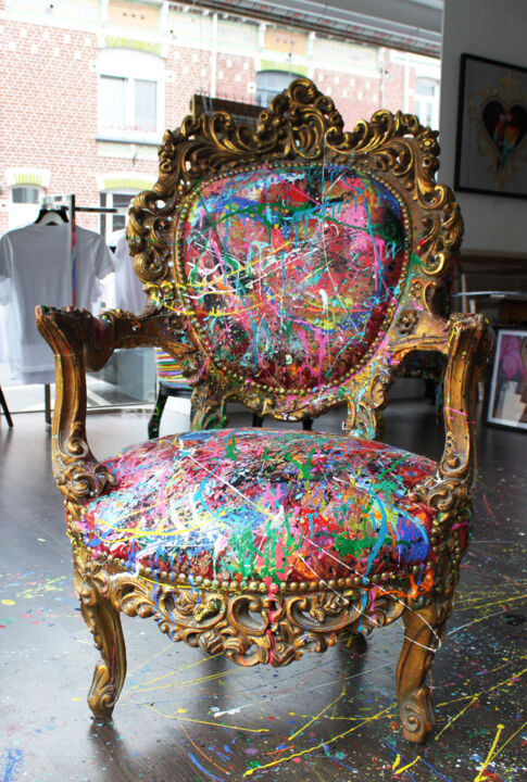 Peinture intitulée "Fauteuil " Barocko…" par Ann'Soco, Œuvre d'art originale, Acrylique