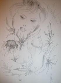 Dessin intitulée "FLAMME4" par An Vuvan, Œuvre d'art originale